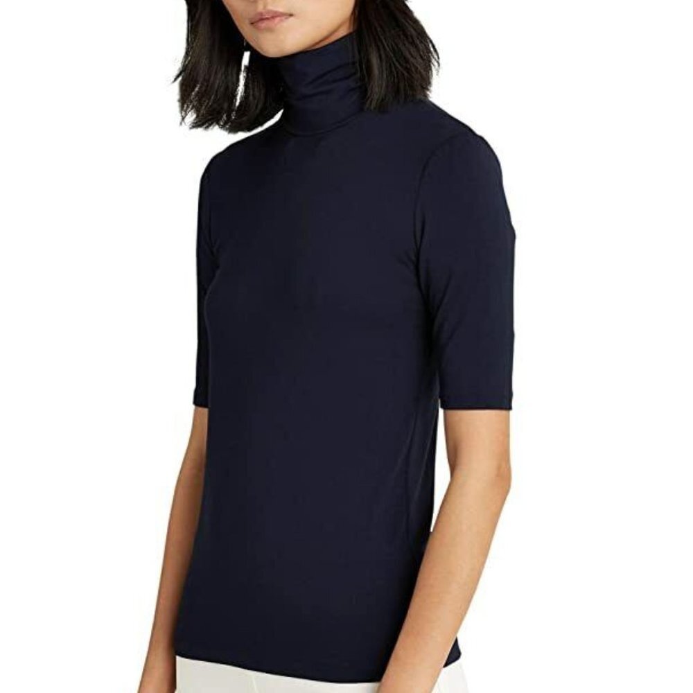NWT Lauren Ralph Lauren Women's Stretch Turtleneck Top XL